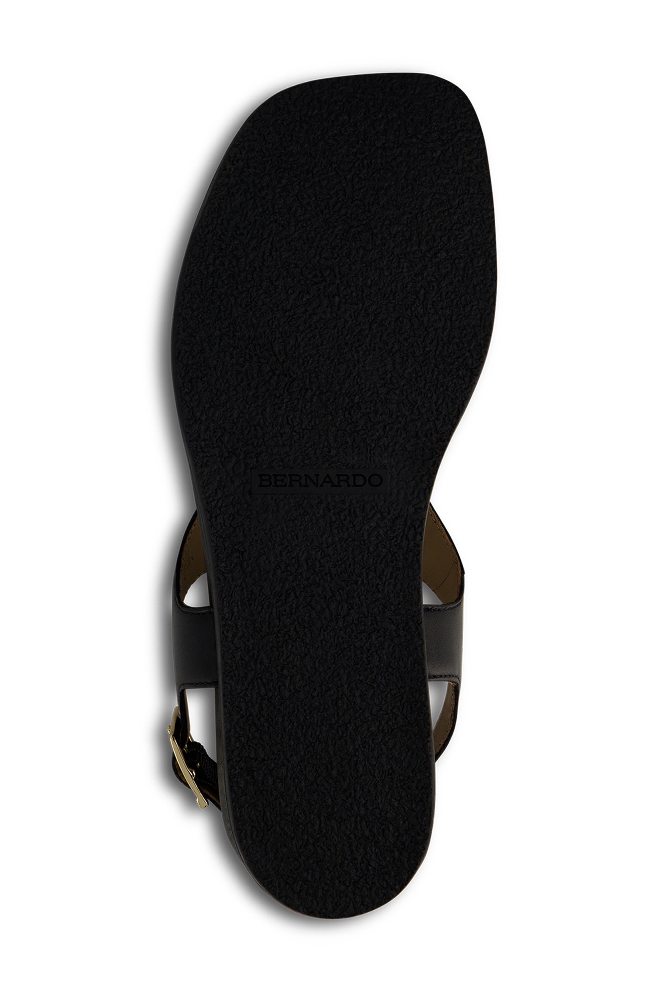 Bernardo Footwear Concord Slingback Sandal, Alternate, color, Black Glove Leather