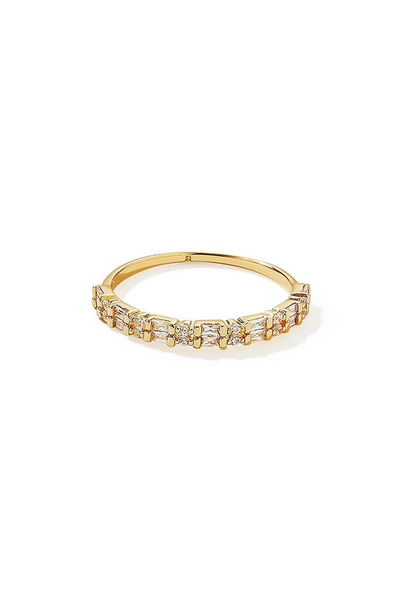 Darcy Cubic Zirconia Stackable Ring, Main, color, GOLD CLEAR