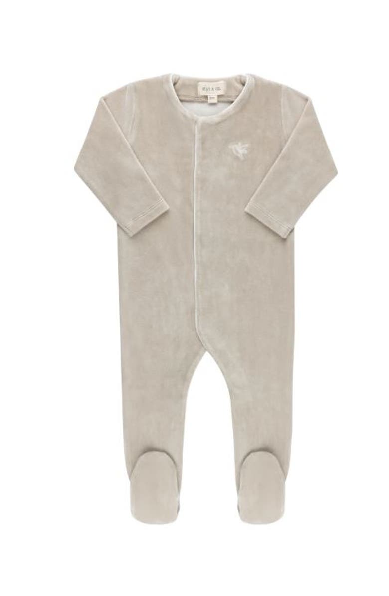 Ely's & Co. Velour Embroidered Bird & Butterfly Collection - Footie, Alternate, color, 