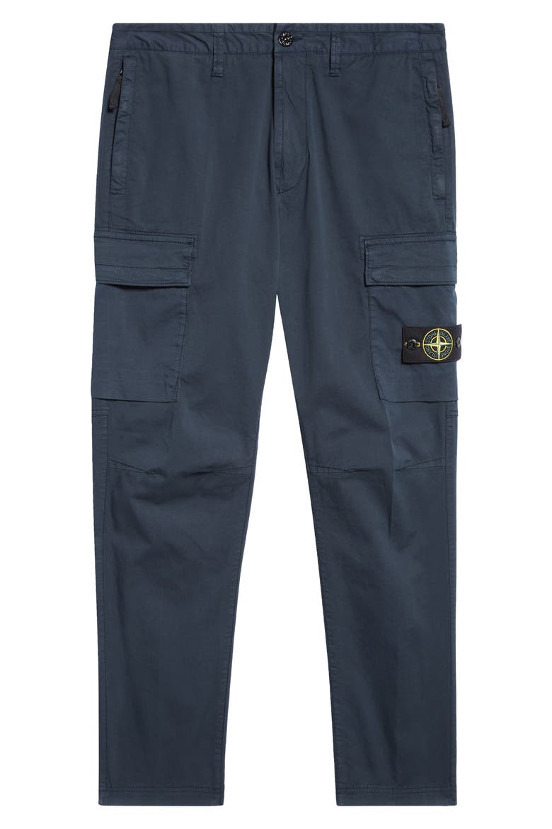 Stretch Cotton Cargo Trousers, Alternate, color, NAVY BLUE