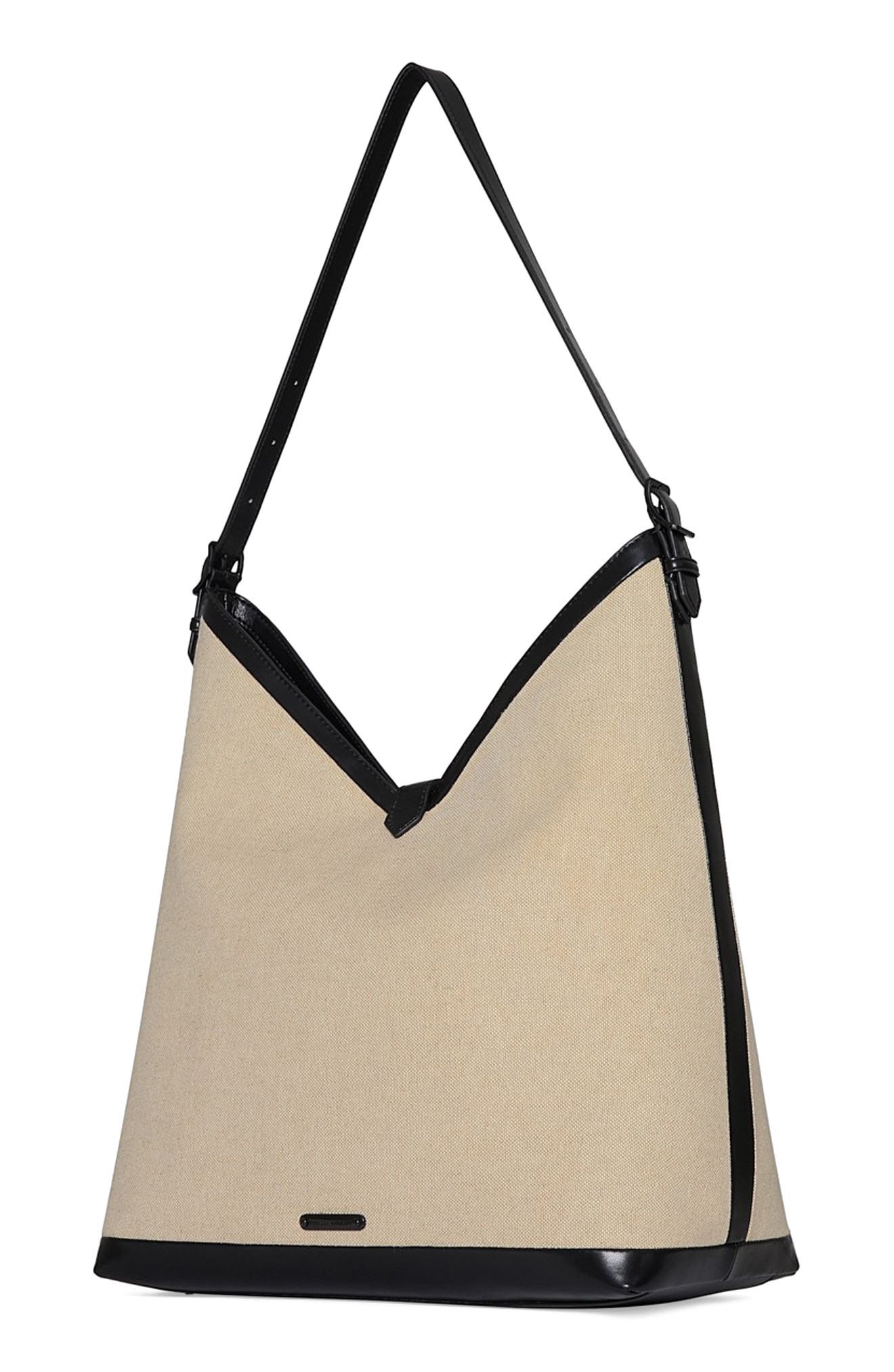 Rebecca Minkoff Megan Hobo Shoulder Bag, Alternate, color, Natural/ Black