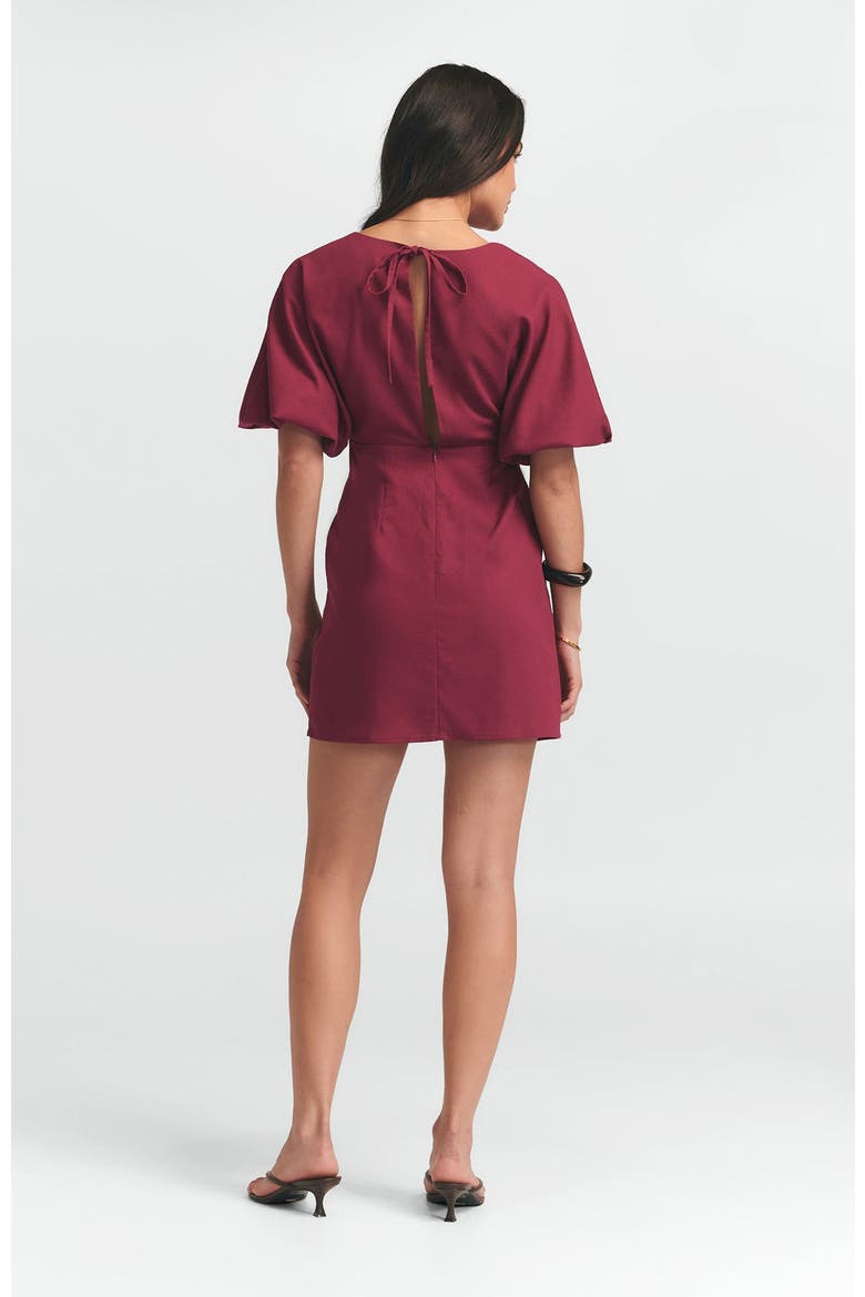Palm Mini Dress, Alternate, color, Burgundy