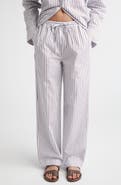 LOULOU DE SAISON Cisco Stripe Cotton Poplin Drawstring Pants