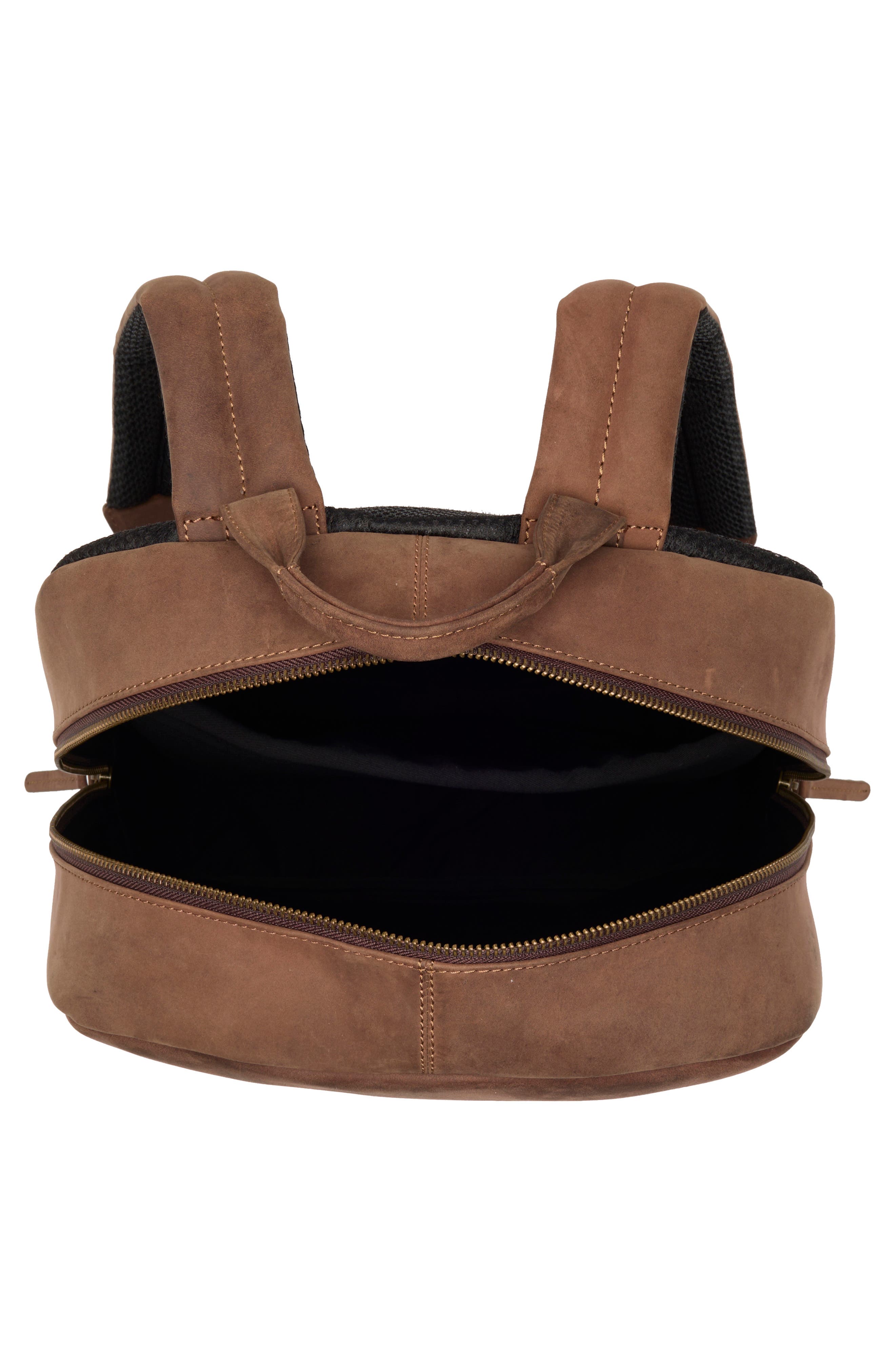 Johnston & Murphy Oil Tanned Leather Backpack, Alternate, color, Oil Tan