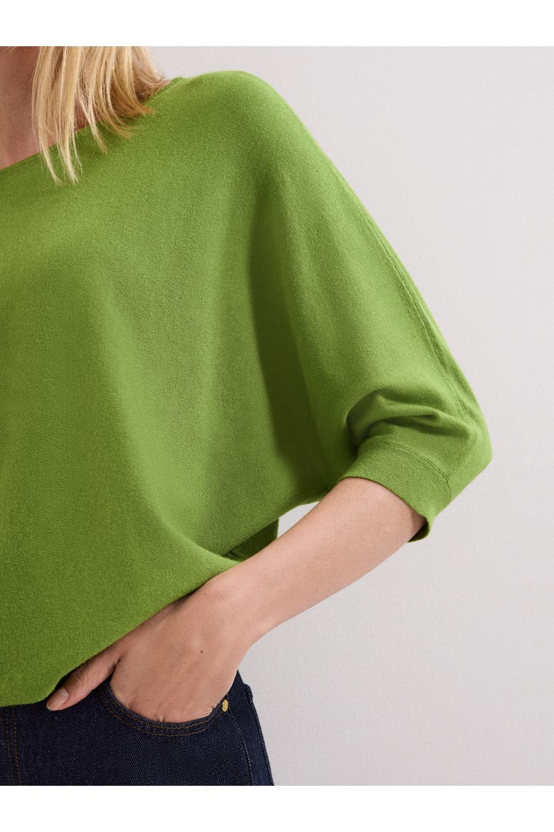 Cristine Slash Neck Knit Jumper, Alternate, color, Bright Green