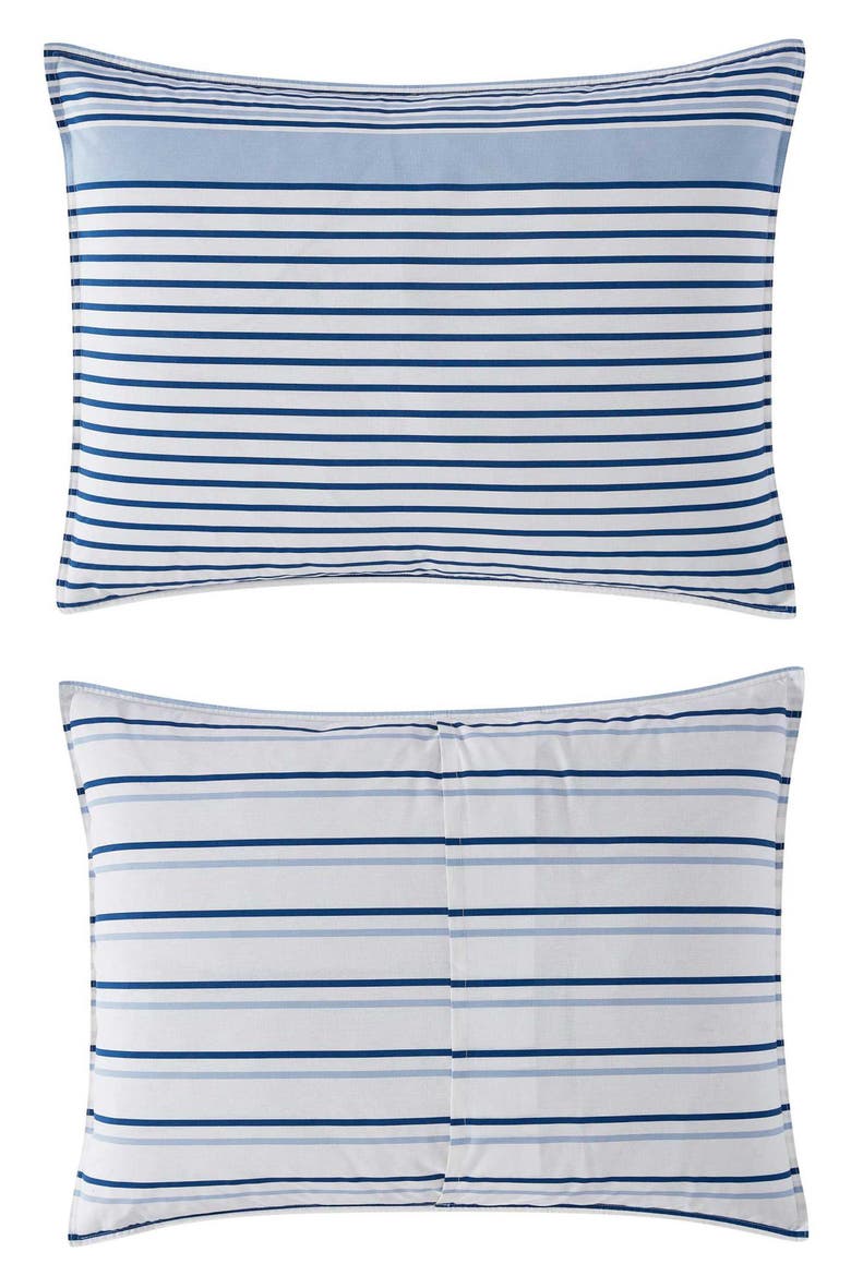 Cooper Stripe Cotton Comforter Set, Alternate, color, BLUE