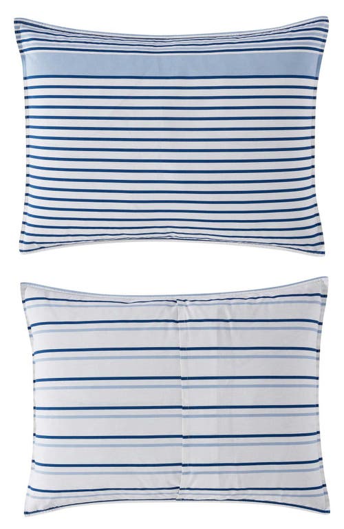 Eddie Bauer Cooper Stripe Cotton Duvet Cover Set In Blue