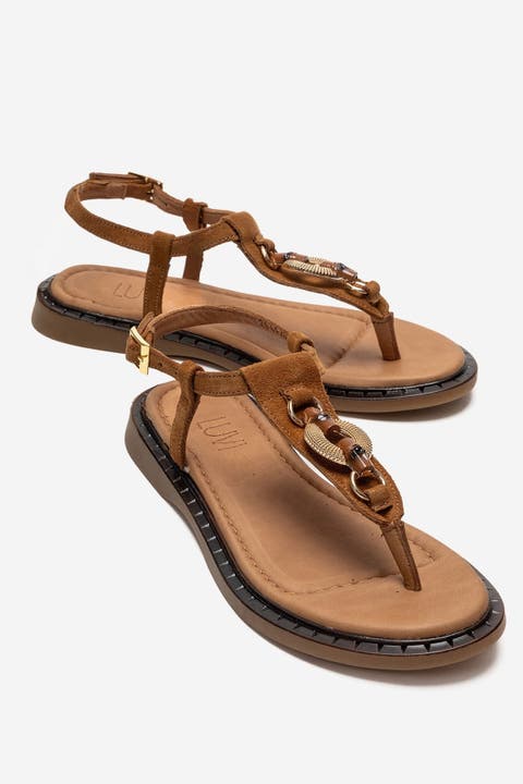 Tiana Leather Buckled Sandal