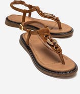 Forever & Always Shoes Tiana Leather Buckled Sandal