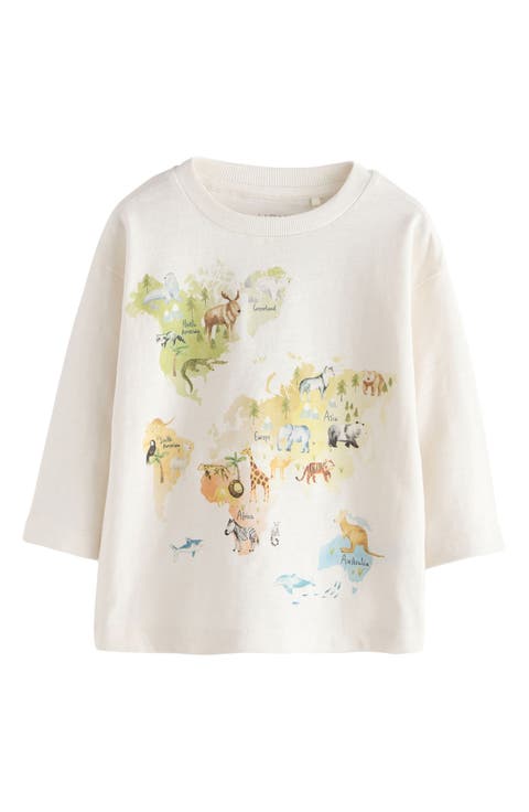 Kids' Watercolor Wildlife Graphic T-Shirt