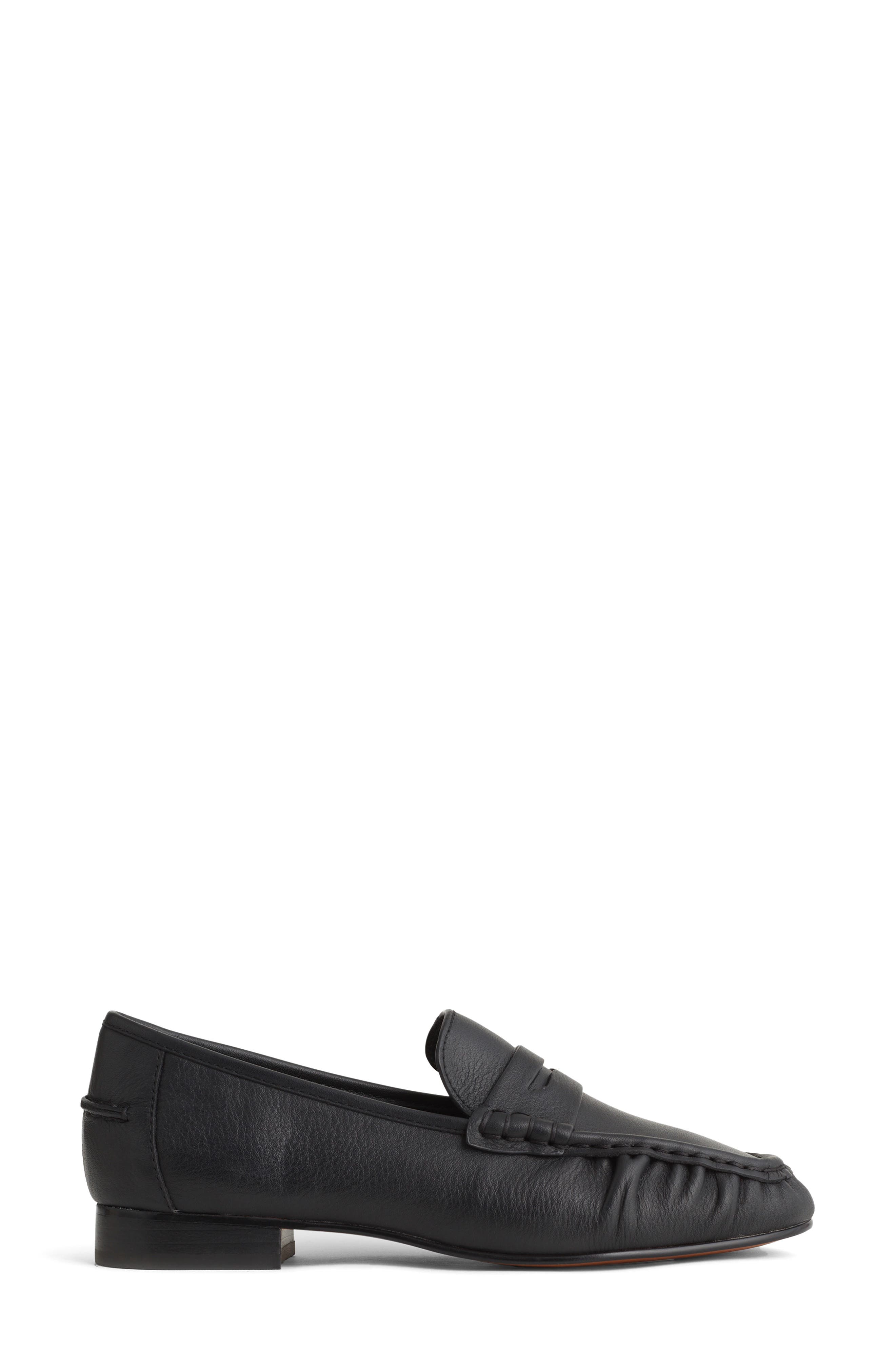 The Ashley Ruched Loafer, Main, color, TRUE BLACK