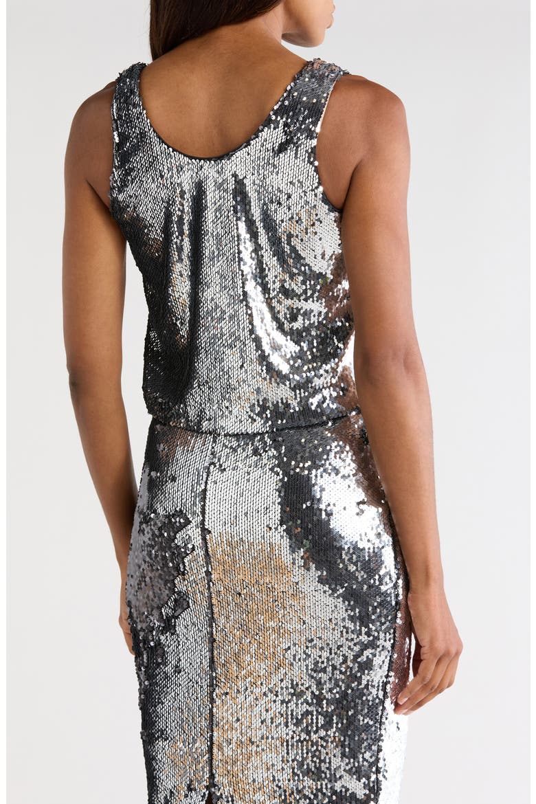 Octavia Sequin Tank Top, Alternate, color, SILVER 2-TONE