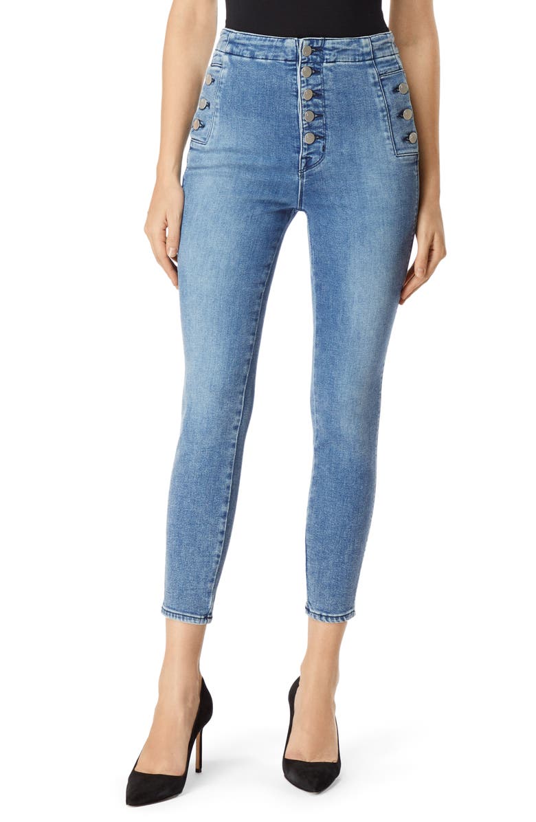J Brand Natasha Sky High Crop Super Skinny Jeans, Main, color,