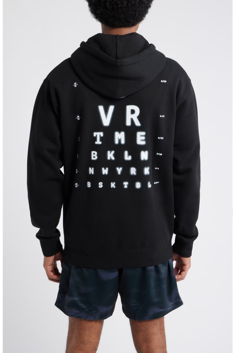Vision Test Graphic Print Hoodie, Alternate, color, BLACK
