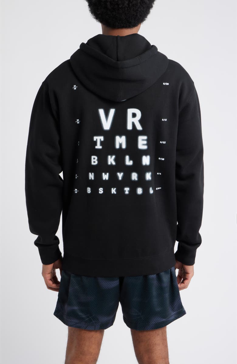 OVERTIME Vision Test Graphic Print Hoodie, Alternate, color, Black
