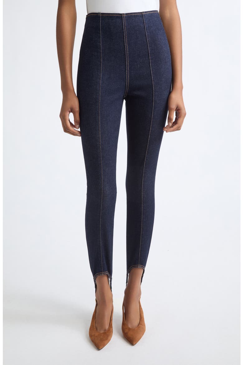 Lydia High Waist Stirrup Skinny Jeans, Main, color, INDIGO RINSE