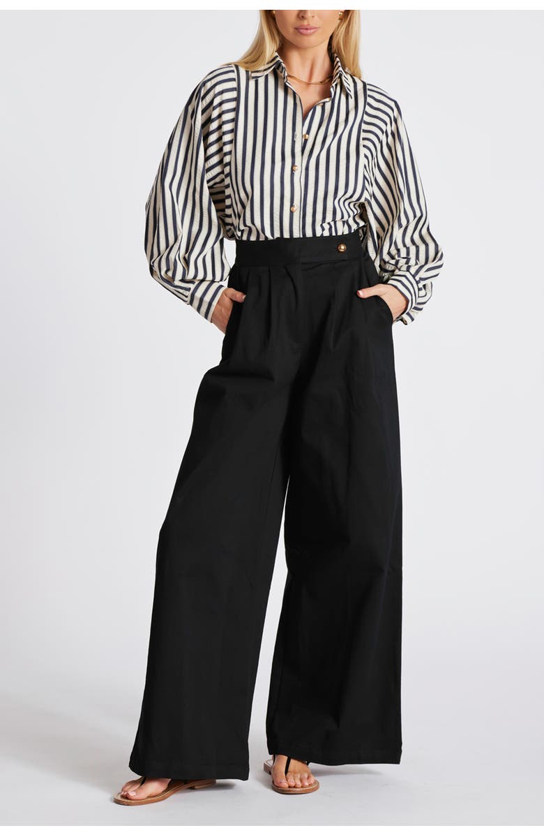 Bishop + Young Alessandro Wide Leg Pant, Alternate, color, Black