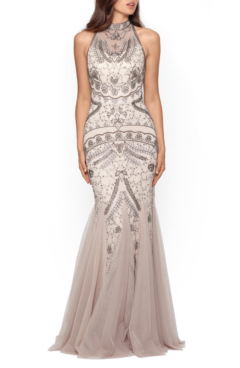 Xscape Evenings Xscape Embellished Godet Mermaid Gown, Main, color, 
