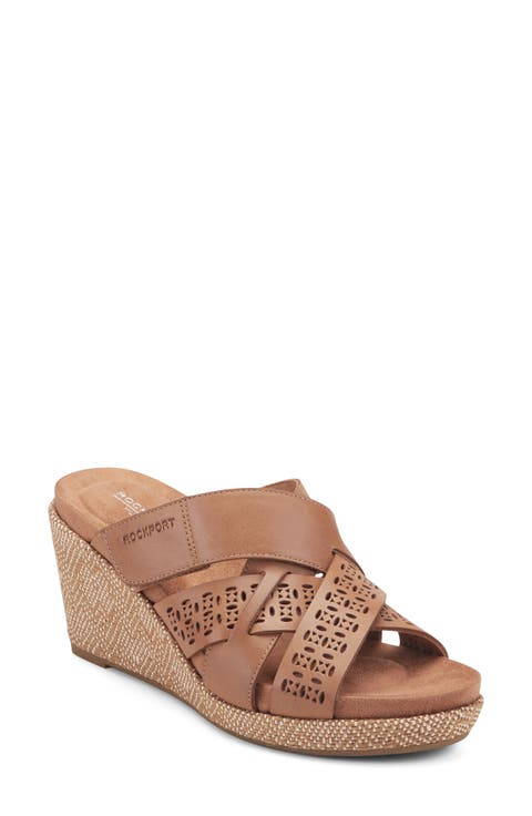 Britta Platform Wedge Slide Sandal (Women)