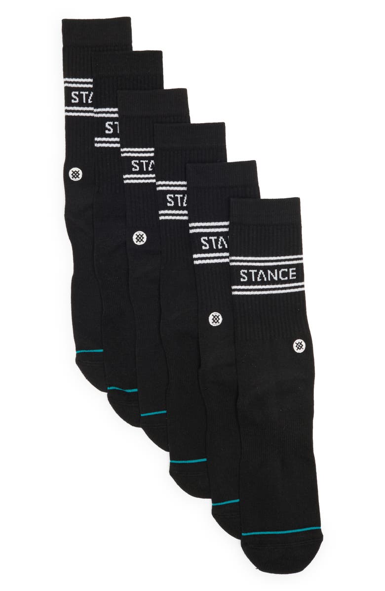 Stance Basic Crew Socks - Pack of 3, Main, color, Black