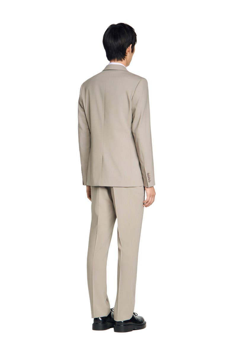 SANDRO Wool suit jacket, Alternate, color, Aluminum