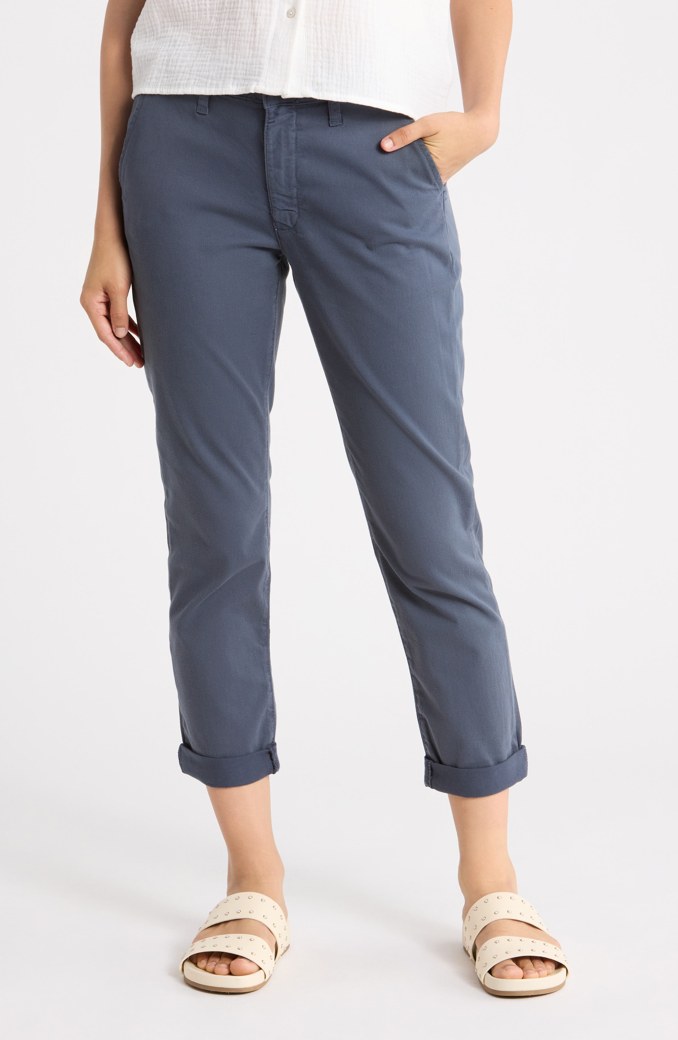 Kathleen Ankle Cuff Chino Pants