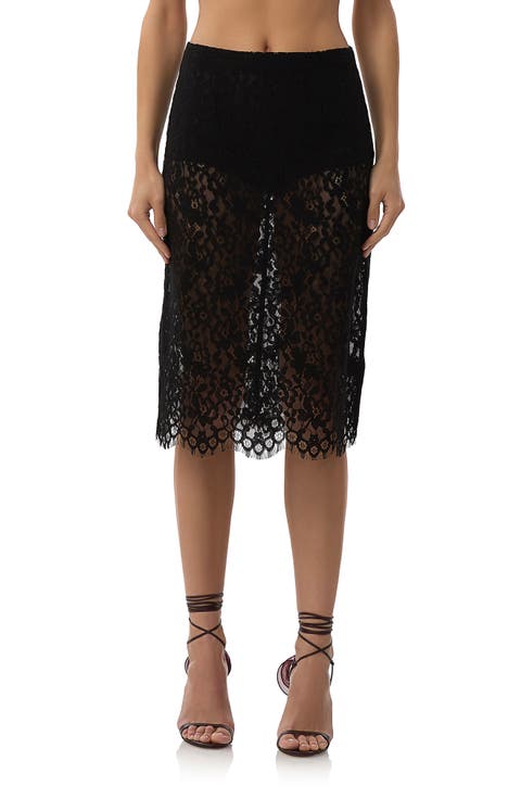 Arista Lace Midi Skirt