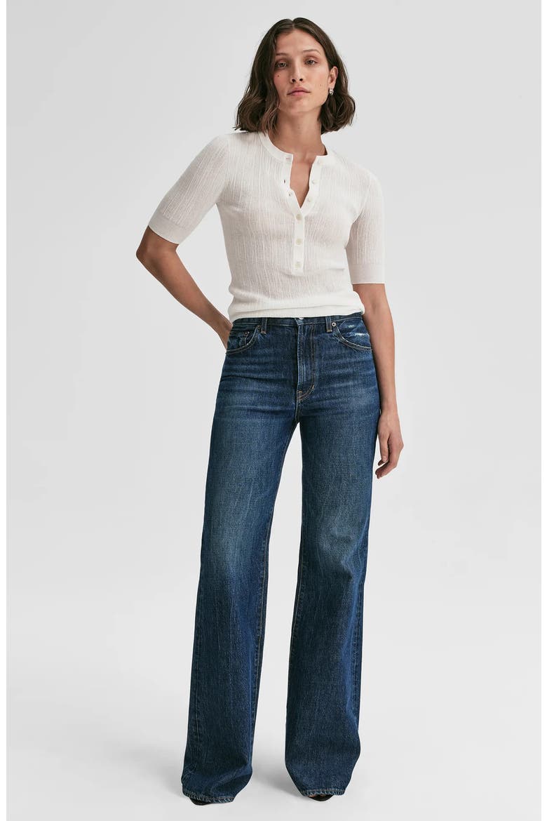 Fisher Rib Cotton Blend Top, Alternate, color, BRIGHT WHITE
