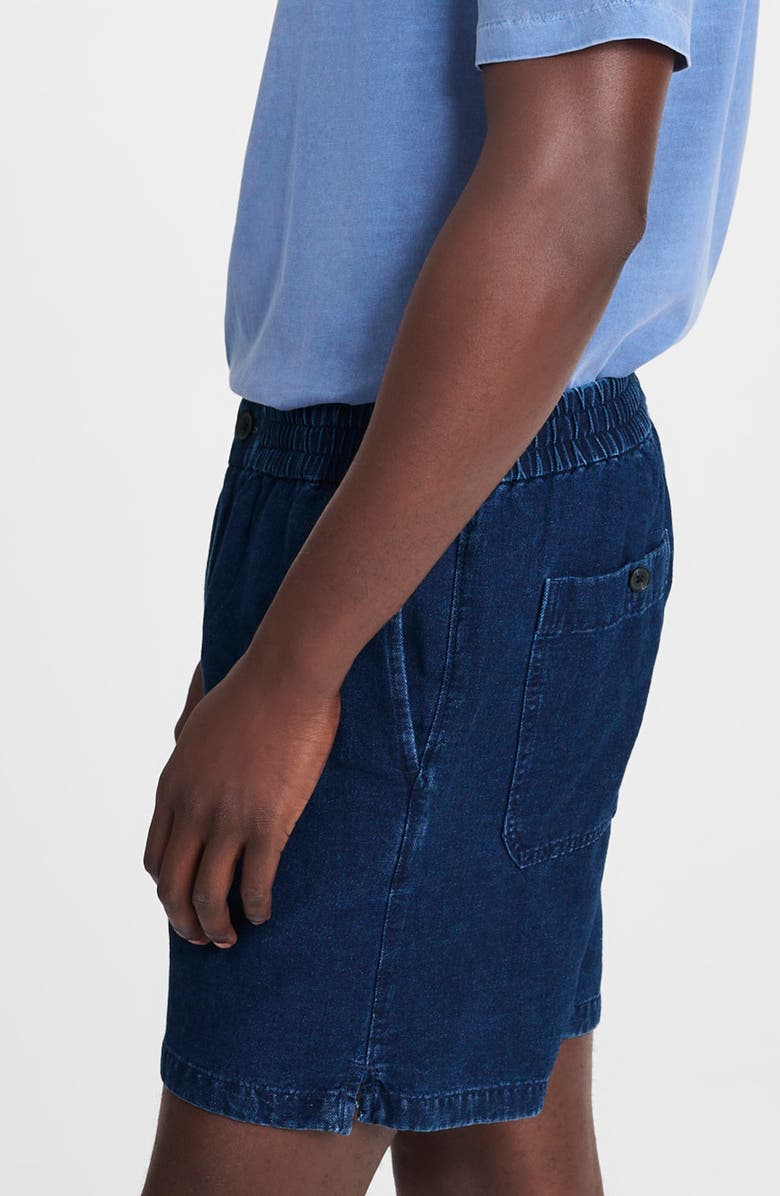 Madewell Indigo Dyed Everywear Shorts, Alternate, color, Dark Indigo