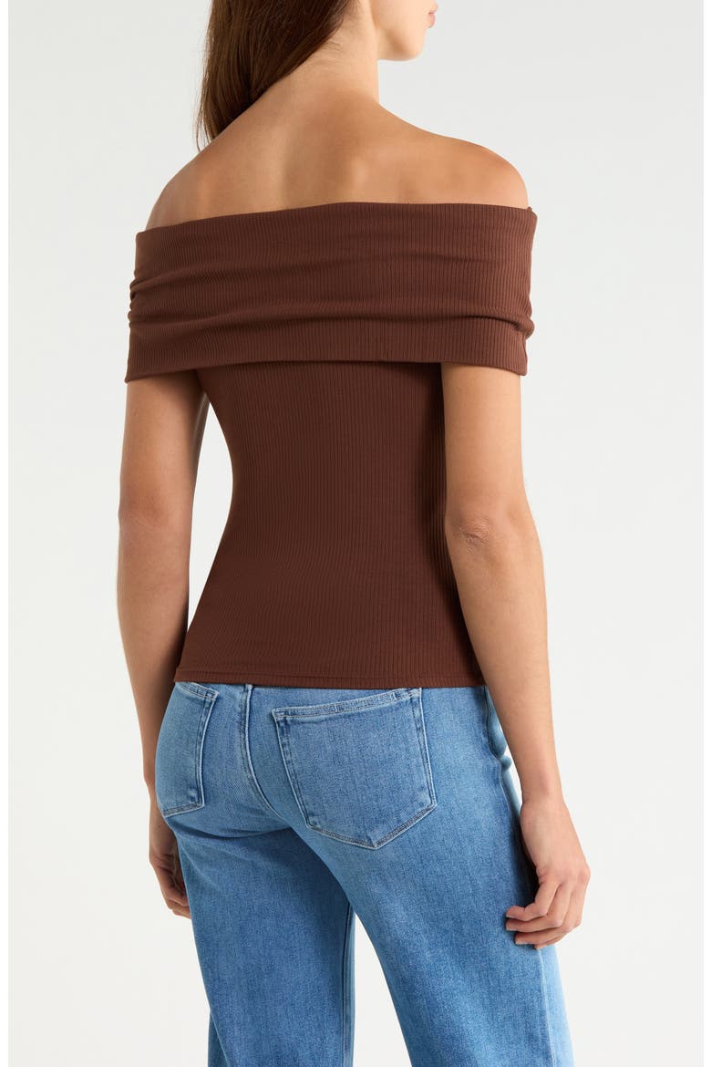 Rosarita Rib Knit Off-the-Shoulder Top, Alternate, color, OAK