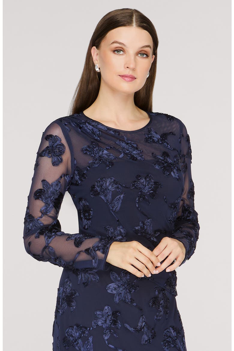 Kori Long Sleeve Cocktail Dress, Alternate, color, DEEP NAVY