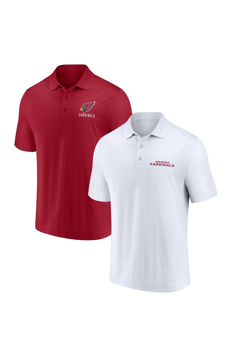 FANATICS Men's Fanatics Branded White/Cardinal Arizona Cardinals Lockup Two-Pack Polo Set, Alternate, color, White