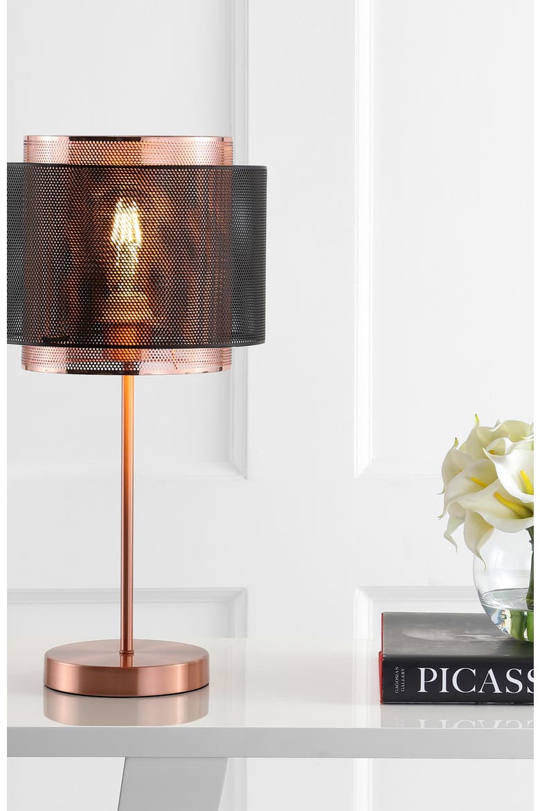 Tribeca 19.7" Metal LED Table Lamp, Copper/Black, Alternate, color, Copper