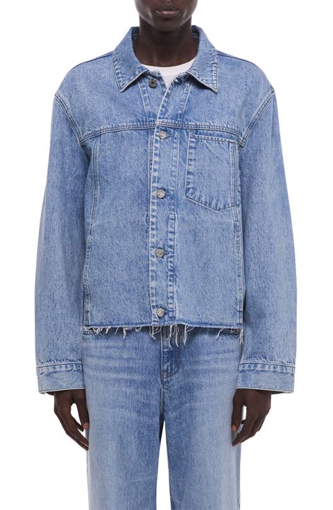 Brooklyn Raw Hem Denim Trucker Jacket