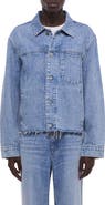 Helmut Lang Brooklyn Raw Hem Denim Trucker Jacket
