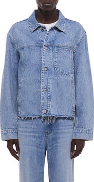 Helmut Lang Brooklyn Raw Hem Denim Trucker Jacket
