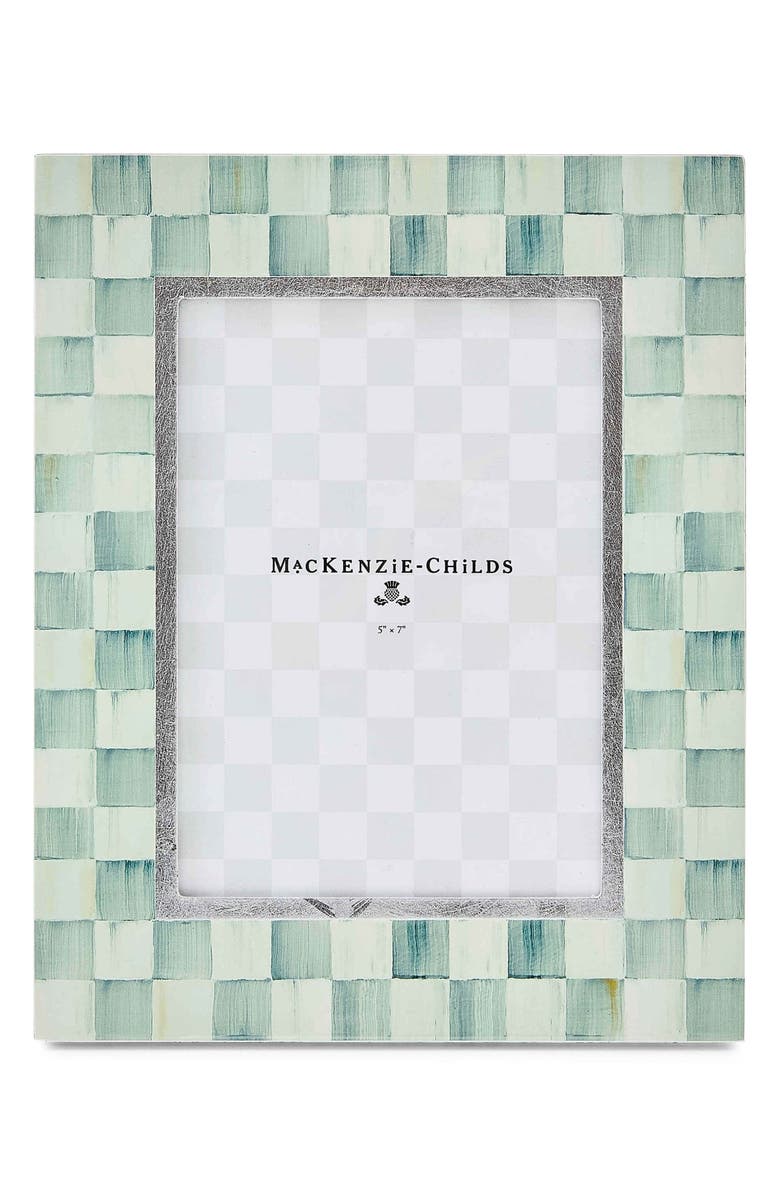 MACKENZIE CHILDS Check 5 x 7-Inch Picture Frame, Main, color, Sterling