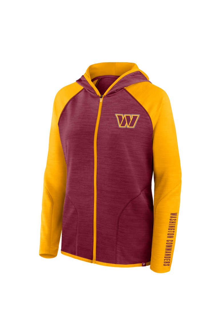 Women's Fanatics Burgundy/Gold Washington Commanders Redzone End Around Pass Raglan Full-Zip Hoodie, Alternate, color, Burgundy
