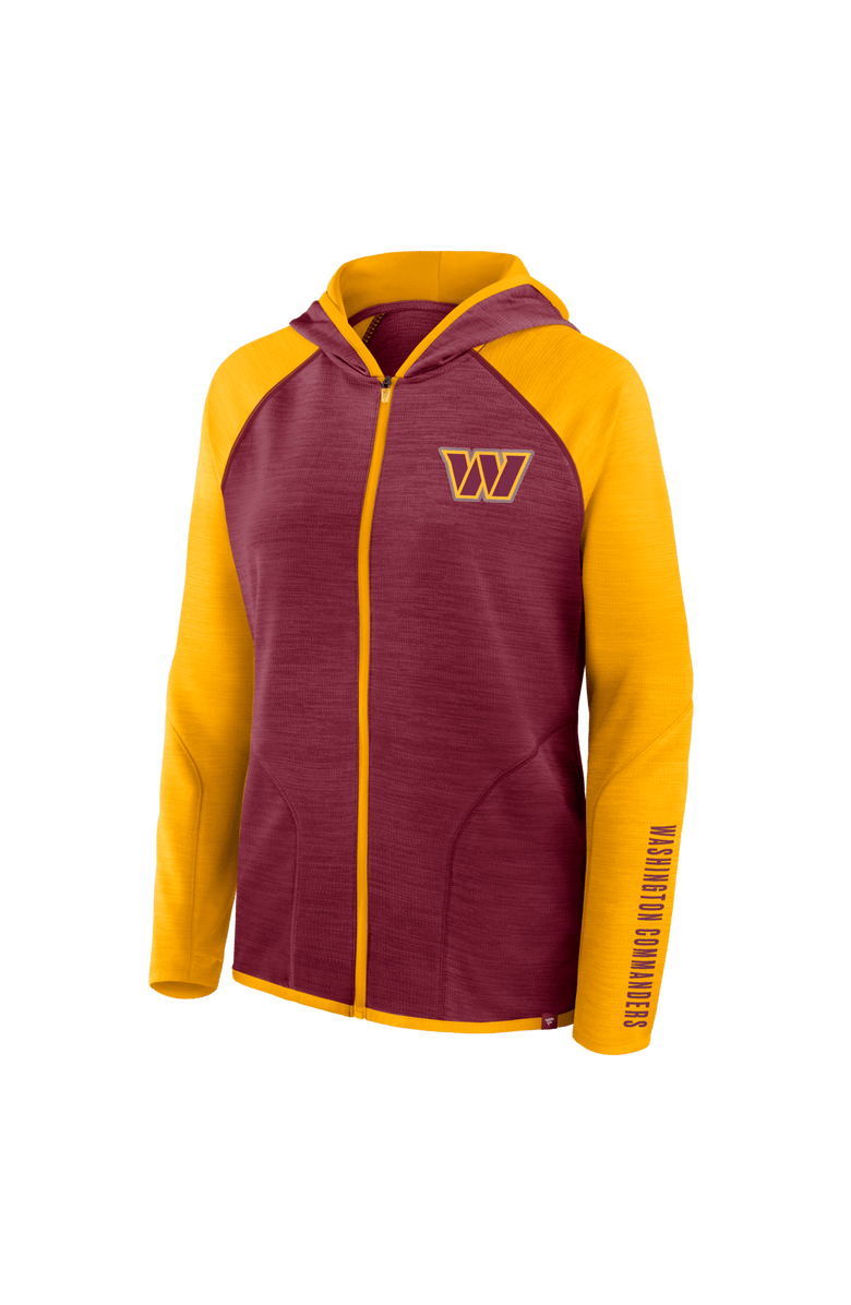 FANATICS Women's Fanatics Burgundy/Gold Washington Commanders Redzone End Around Pass Raglan Full-Zip Hoodie, Alternate, color, Burgundy