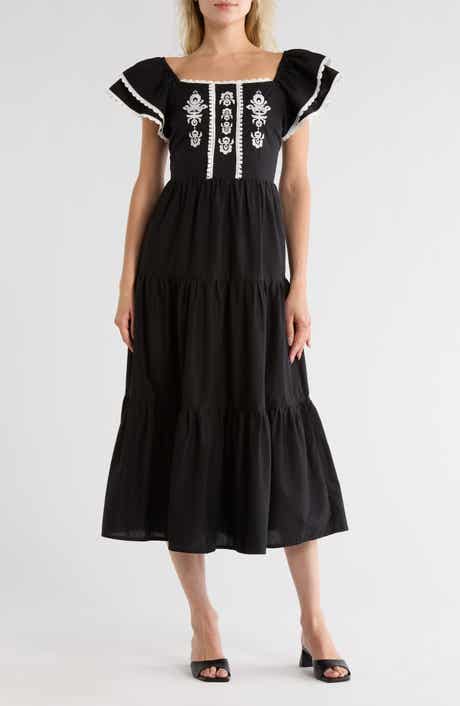 Love By Design Embroidered Midi Dress