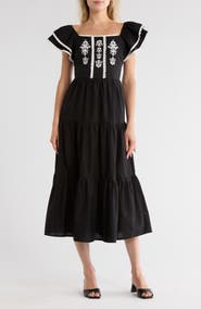 Love By Design Embroidered Midi Dress