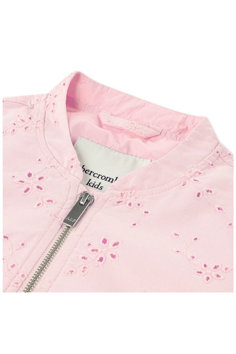 Kids' Eyelet Bomber Jacket, Alternate, color, CHALK PINK