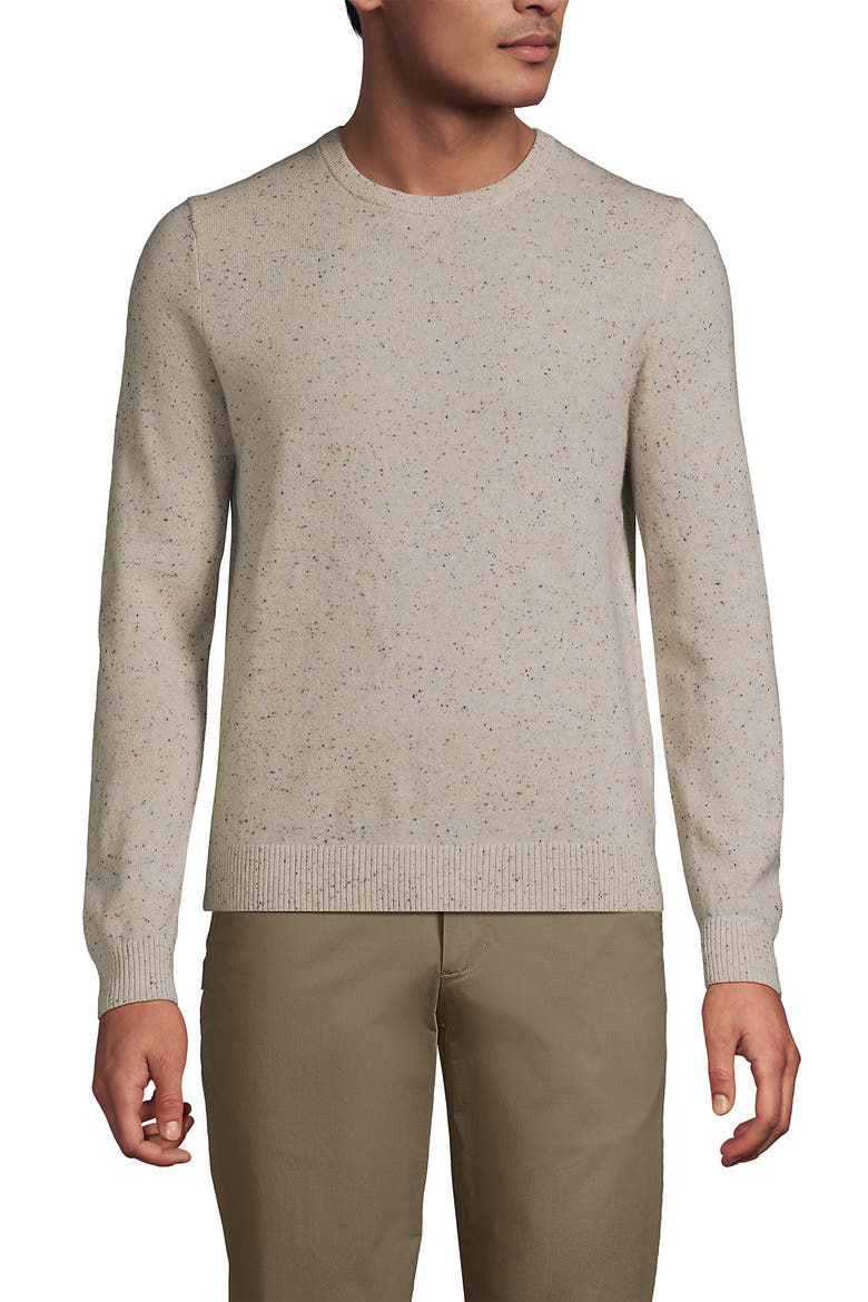 Fine Gauge Cashmere Sweater, Alternate, color, Solstice Donegal