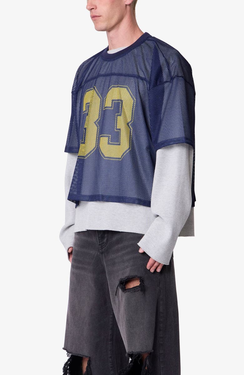 mnml Football Mesh Jersey, Alternate, color, Navy