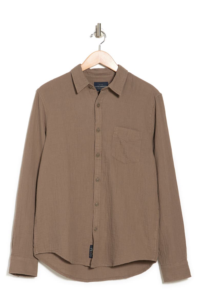 Lucky Brand Ballona Cotton Long Sleeve Button-Up Shirt, Alternate, color, 