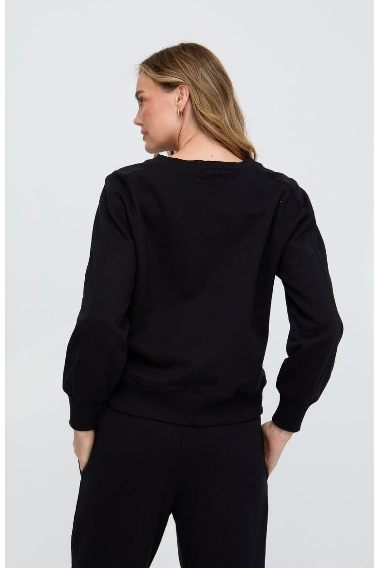 Marmalade Long Sleeves Embroidered Sweatshirt, Alternate, color, Black