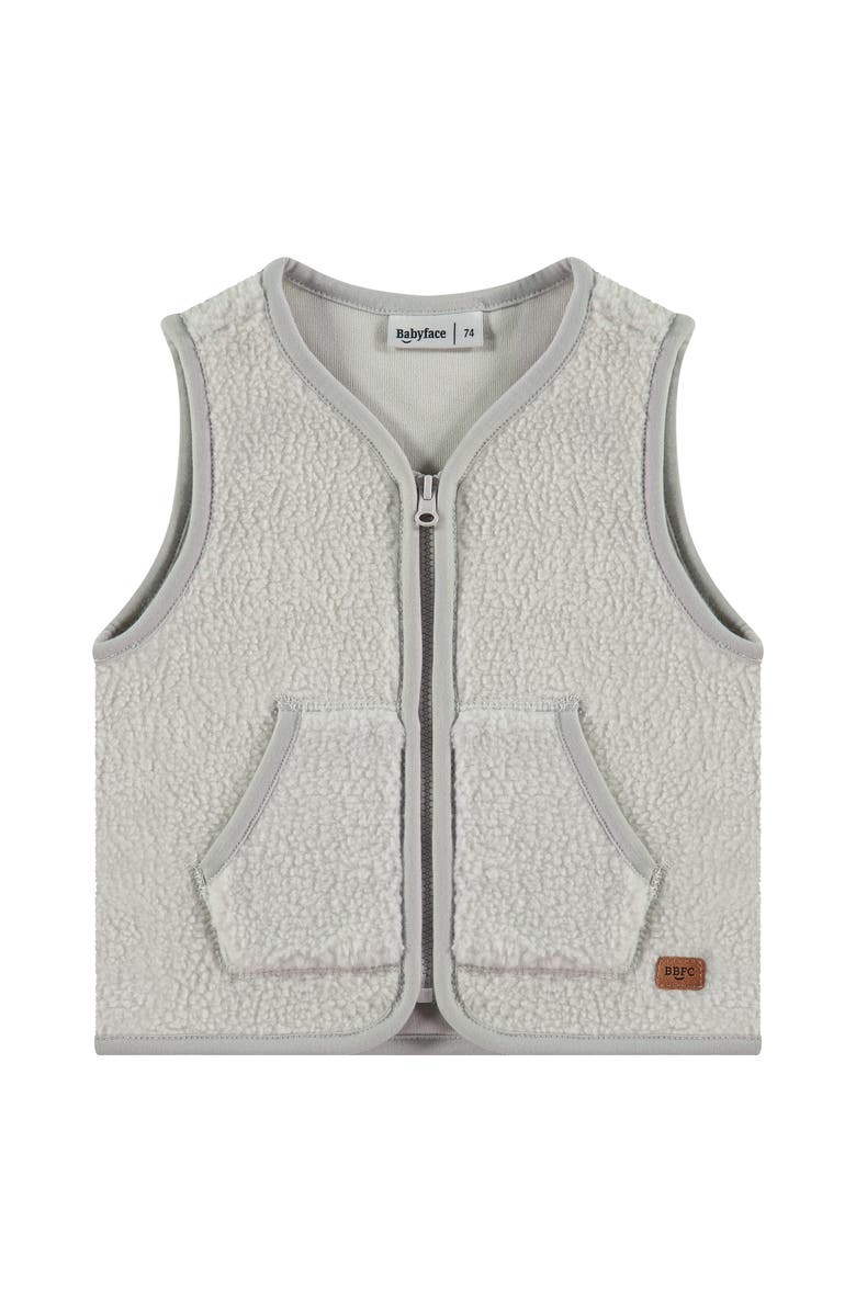BABYFACE Fleece Zip Up Vest, Main, color, Bone