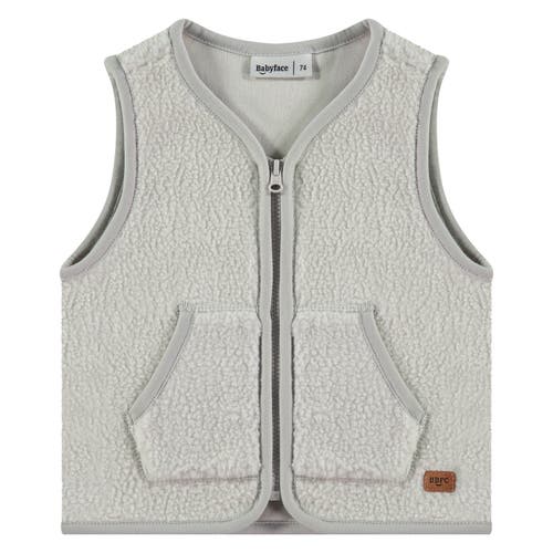 Babyface Fleece Zip Up Vest In Gray