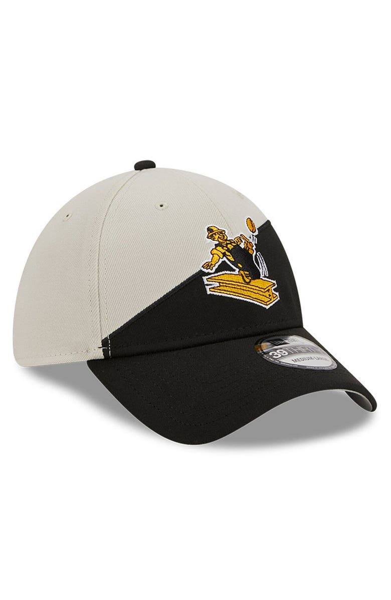 New Era Men's New Era Cream/Black Pittsburgh Steelers 2023 Sideline Historic 39THIRTY Flex Hat, Alternate, color, 