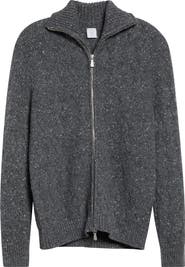 Eleventy Wool & Cashmere Blend Zip Cardigan